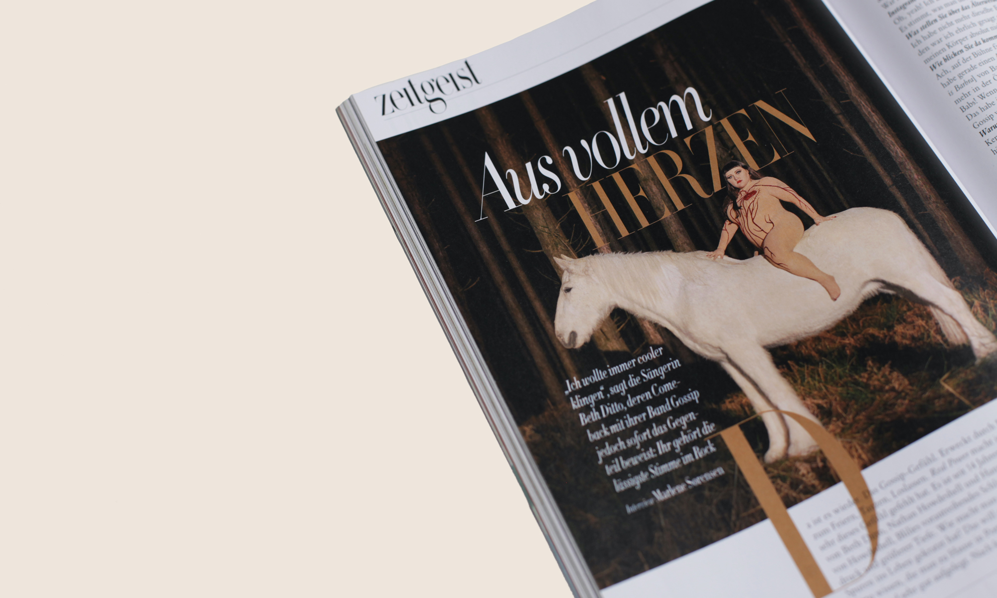 Magazine page from the interview with Beth Ditto